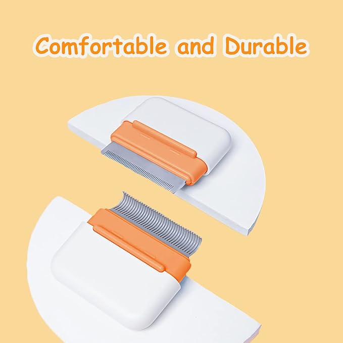 Cat Comb, Dog Massage Removal Brush for Deshedding Grooming Comb, Portable Cat Brush for Short Long Haired Cats Dogs Puppy Kitten Rabbit, Remove Matted Tangled Fur Loose Hair