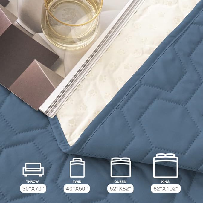 Waterproof and Anti-Slip Dog Bed Cover and Pet Blanket Sofa Pet Bed Mat ,car Incontinence Mattress Protectors Furniture Couch Cover for Most Cats Dogs, Pets