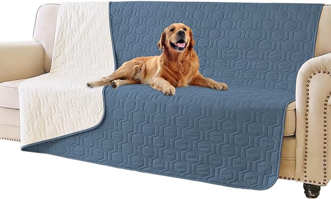 Waterproof and Non-Slip Dog Bed Cover and Pet Blanket Sofa Pet Bed Mat ,car Incontinence Mattress Protectors Furniture Couch Cover for Most Cats Dogs, Pets(52x82- Navy Blue)