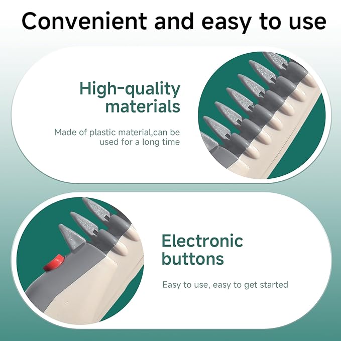 Mata-Ways Lifweb E-Comb e Comb for Dogs Cats,Glosrity 2025 2 In 1 Electric Pet Dog Hair Trimmer (1 PCS)