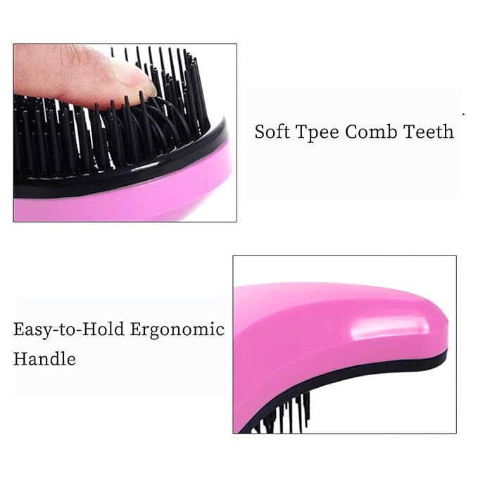 Puppy Brush for Small Dogs - Soft Dog Brush - Perfect Yorkie, Shih Tzu, Maltipoo & Maltese Grooming - Gentle Dog Hair Remover Brush for Easy Pet Hair Removal & Grooming at Home (Pink)