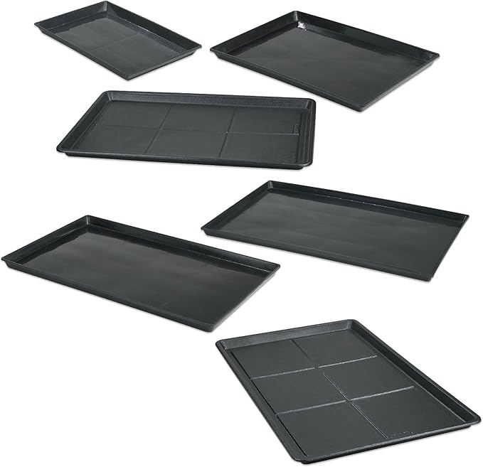 ProSelect Replacement Floor Trays - Durable Easy-to-Clean ABS-Plastic Trays for Everlasting Crates - X-Large, 48" x 30", Black