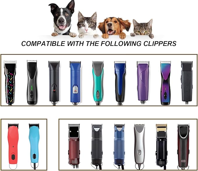 4 Skip Tooth Blades,Detachable Pet Dog Grooming Steel Blade,Compatible with Andis,Oster A5,Wahl KM10 Series Clippers,Cut Length 3/8-Inch (9.5mm)