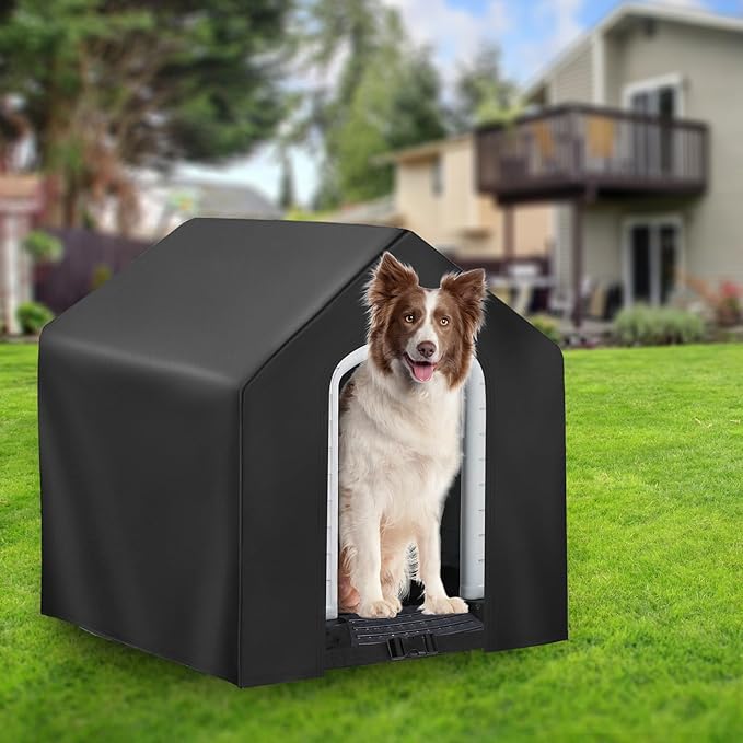 Dog House Cover, Dog Houses Cover for Large Dogs Outside,Covers for Winter Large Dog House Outdoor Weatherproof (36x34x32 in)-Only Cover