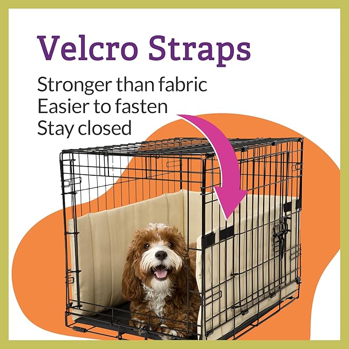 Pet Dreams Dog Crate Bumper - Comfy Liner & Dog Tail Protector for Inside Crate, Fits iCrate Cages 18, 24, 30, 36, 42, 48 Inches (Pink, Large, 36")