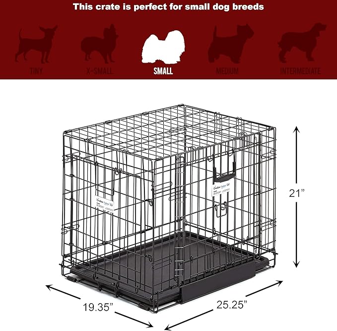 MidWest Homes for Pets Ovation Double Door Dog Crate, 24-Inch
