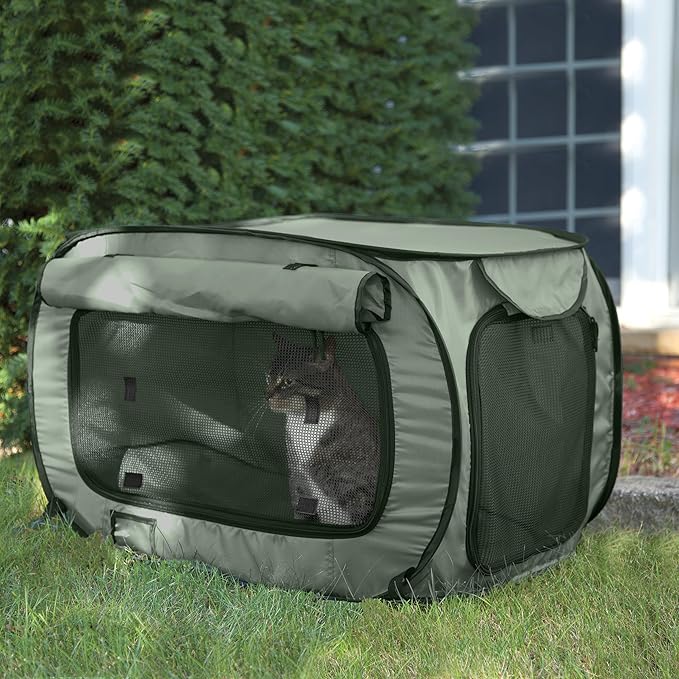 SportPet Designs Soft Sided Pop-Open Kennels, Green
