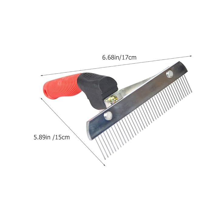 FRCOLOR Cleaning Brush Pet Comb Horse Rake Comb Dog Shedding Brush Horse Tail Comb Dog Grooming Brush Pet Cleaner Dog Hair Comb Pet Brush Self Cleaning Cosmetic Hair Removal Comb Rubber
