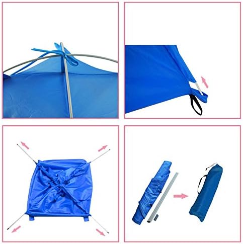 Breathable Washable Pet Puppy Kennel Dog Cat Folding Indoor Outdoor House Bed Tent (Rose Red,M)
