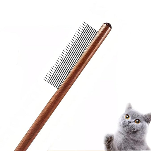 Dematting Comb for Dogs,CISHNOU Solid Wood Pet Grooming Tool Dematting Comb for Cats,Dogs and rabbits
