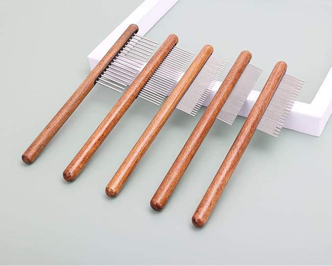 Dematting Comb for Dogs,CISHNOU Solid Wood Pet Grooming Tool Dematting Comb for Cats,Dogs and rabbits