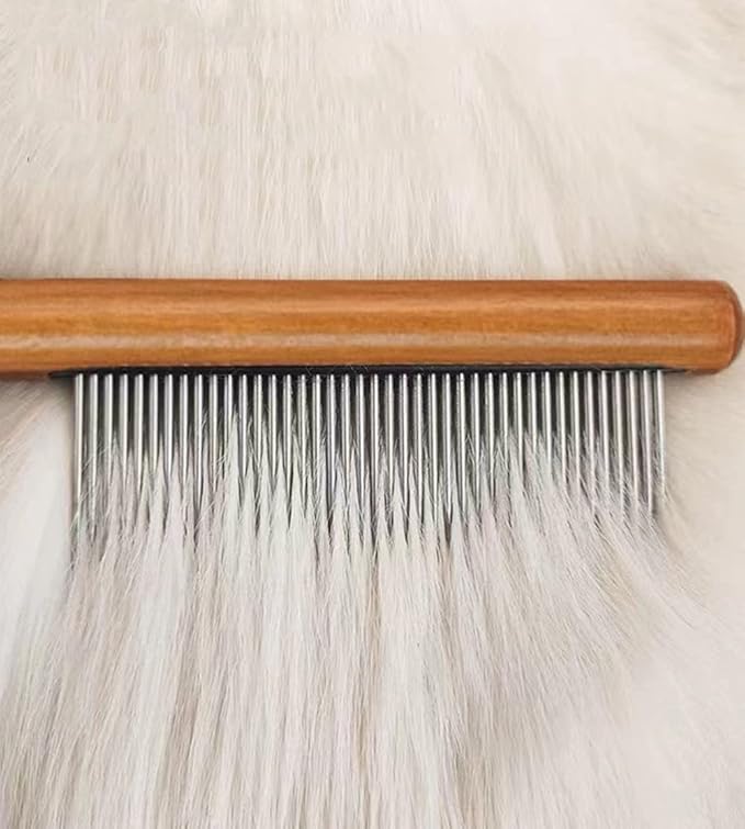 Dematting Comb for Dogs,CISHNOU Solid Wood Pet Grooming Tool Dematting Comb for Cats,Dogs and rabbits