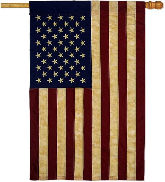 Breeze Decor Patriotic Dalmatian House Flag Pack Dog Puppy Spoiled Paw Canine Fur Pet Nature Farm Animal Creature Vintage Applique Banner Small Garden Yard Gift Double-Sided, Made in USA