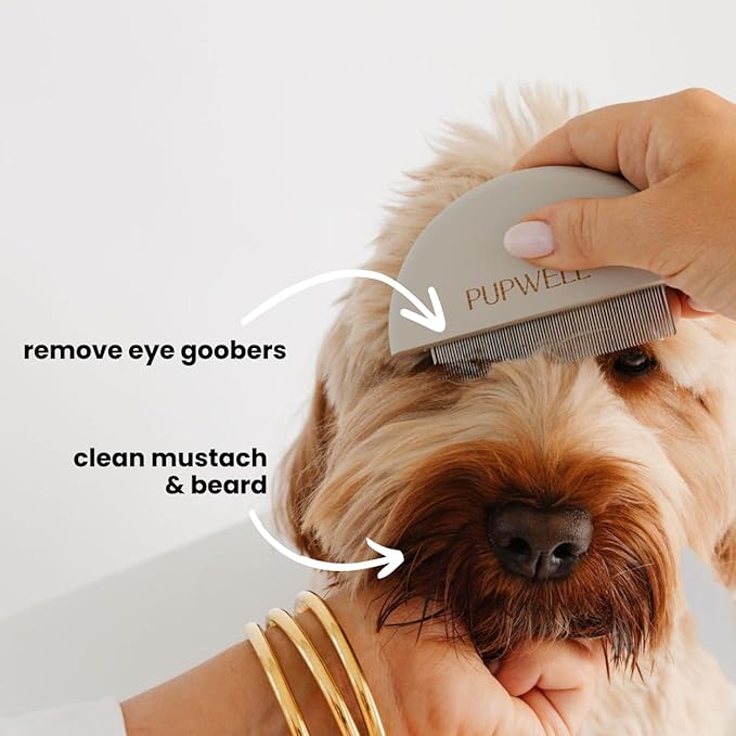 Detailer Comb for Removing Tear Stains, Crust, and Eye Mucus and Small Tangles