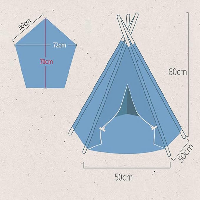 Dog and Cat Teepee Tent Bed - Portable Indoor Pet House for Small Dogs With Cozy Cushion - Removable & Washable - Bunny Tent Outdoor (White Lace, M)