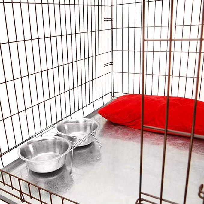 KOPEKS - Heavy Duty Multipurpose Replacement Metal Tray - Galvanized - Rust & Crack Proof - Several for Pet Crates, Grease Trap and Others (23.5 x 17.5 Inches, Metal Tray)