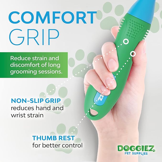 Dog Cat Rabbit & Pet Detangler Comb for Small Pets - Grooming Tool with Round Tip Steel Pins - Anti Slip Hair Buster