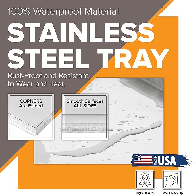Dog Crate Pan, Durable, Portable, Easy To Clean, Removable, Collapsible, Secure, Odor Resistant, Waterproof, Leak Proof, Washable