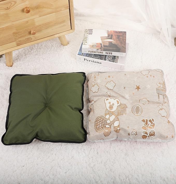 Cute Cat Teepee Cave, Cat Tent Foldable Indoor Outdoor with Thick Mat,Puppy Bed Tent,Bunny Pet Tent Teepee,Portable Dog House Teepee Tent, Cat Bed,Dog Bed Tent,Puppy Bunny,Pet Tent Teepee (I, M)
